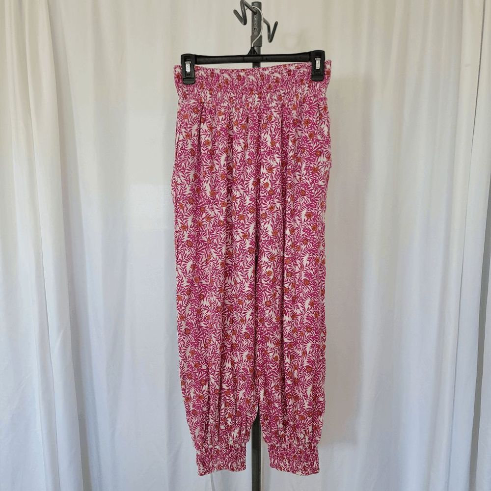 Anthropologie smoked floral printed abstract joggers size M - Picture 1 of 6